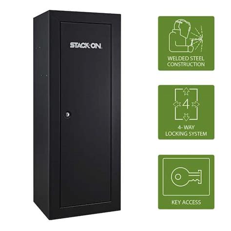 stack on 14 gun steel key lock security cabinet|stack on gun safe walmart.